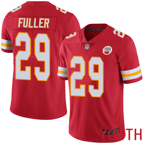 Youth Kansas City Chiefs 29 Fuller Kendall Red Team Color Vapor Untouchable Limited Player Football Nike NFL Jersey